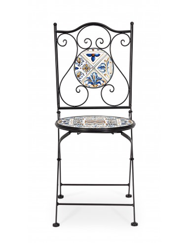 Sedie pieghevoli Mykonos in acciaio e Ceramica...
