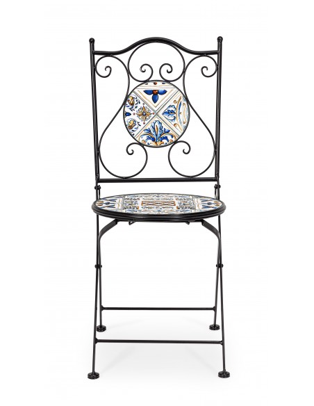 Sedie pieghevoli Mykonos in acciaio e Ceramica Bizzotto