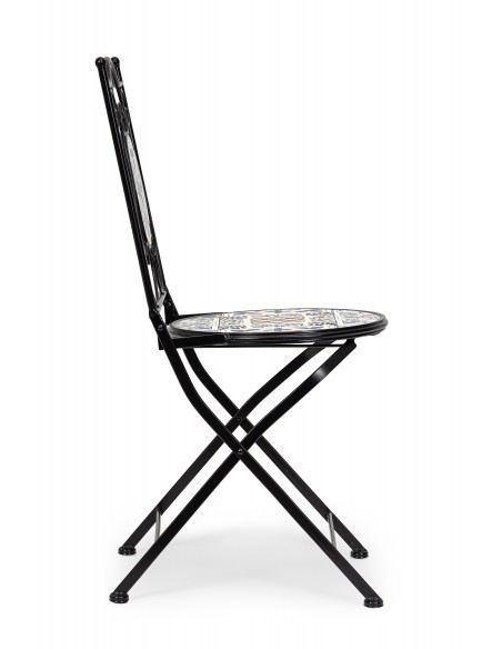 Sedie pieghevoli Mykonos in acciaio e Ceramica Bizzotto