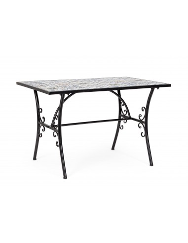 Tavolo da Giardino Acciaio e Ceramica cm 120x80...