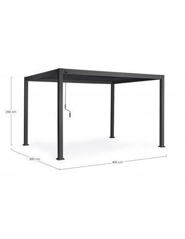 Pergola in Alluminio Ocean 3x4 Antracite Bizzotto