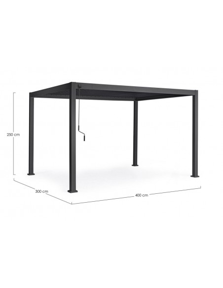 Pergola in Alluminio Ocean 3x4 Antracite Bizzotto